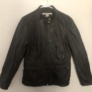 REZREKSHN by Esther Chen Genuine Leather Biker Jacket Moto Large